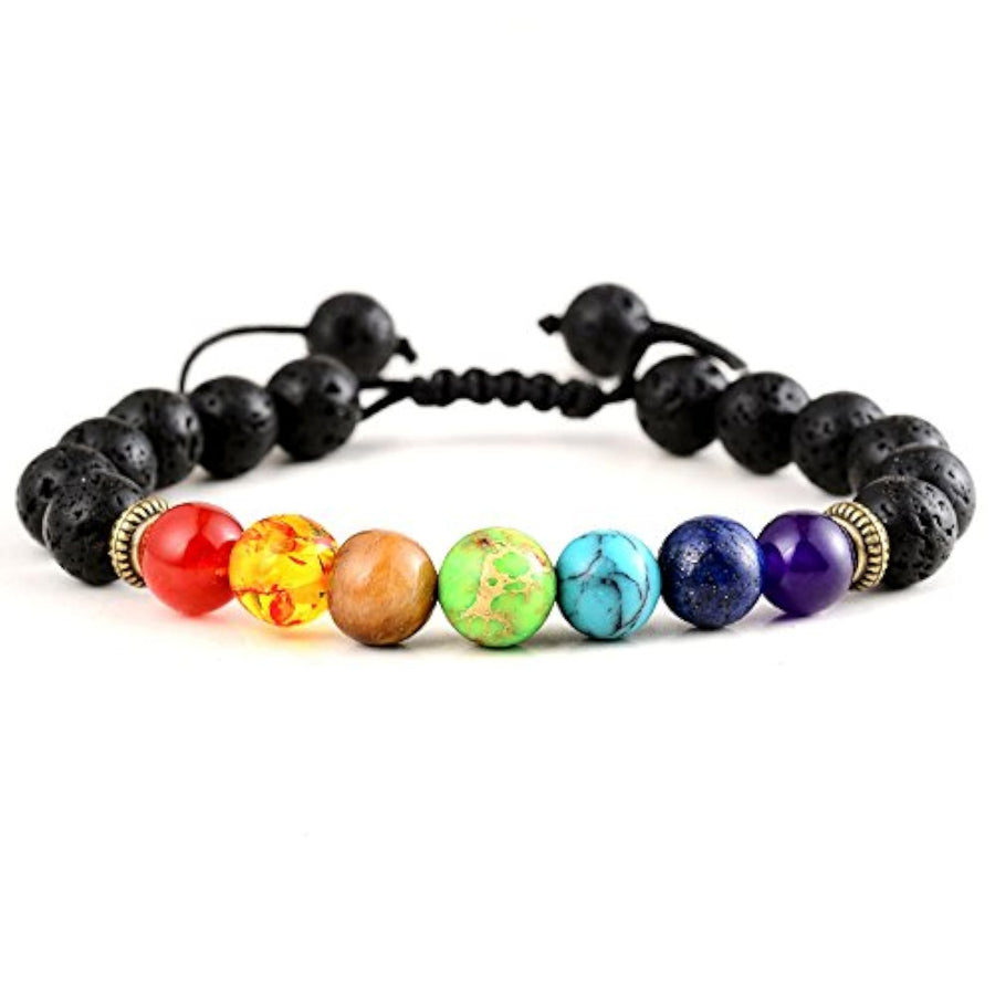 Lava Seven Chakra Bracelet