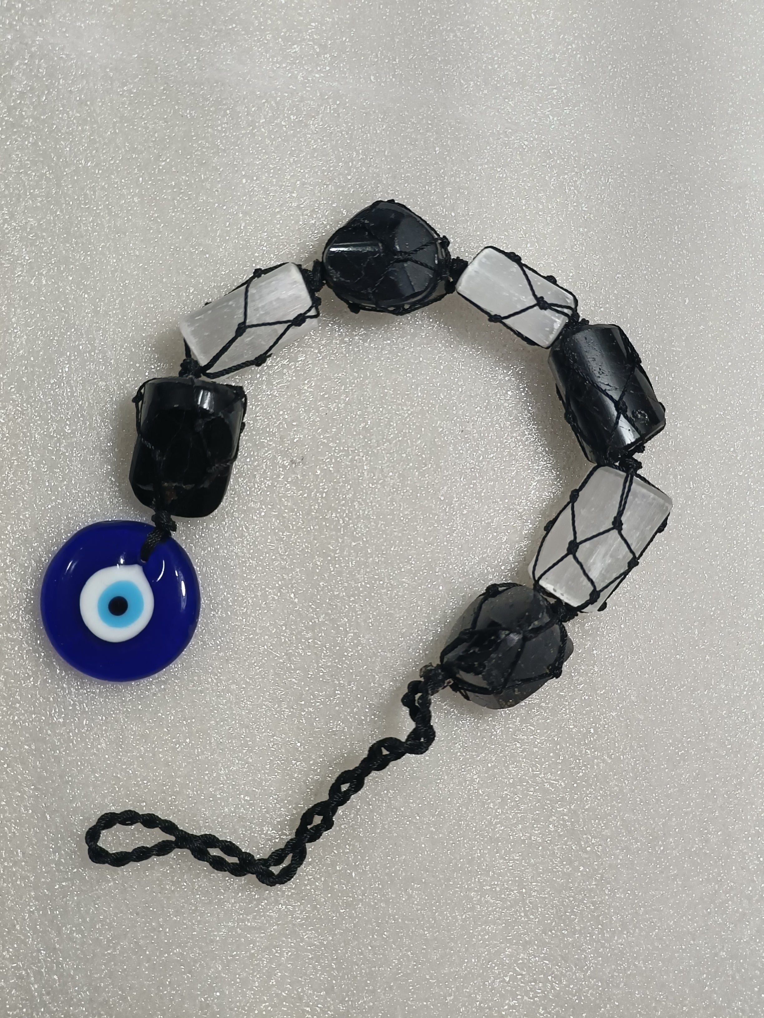 Selenite & Black Tourmaline Hanger