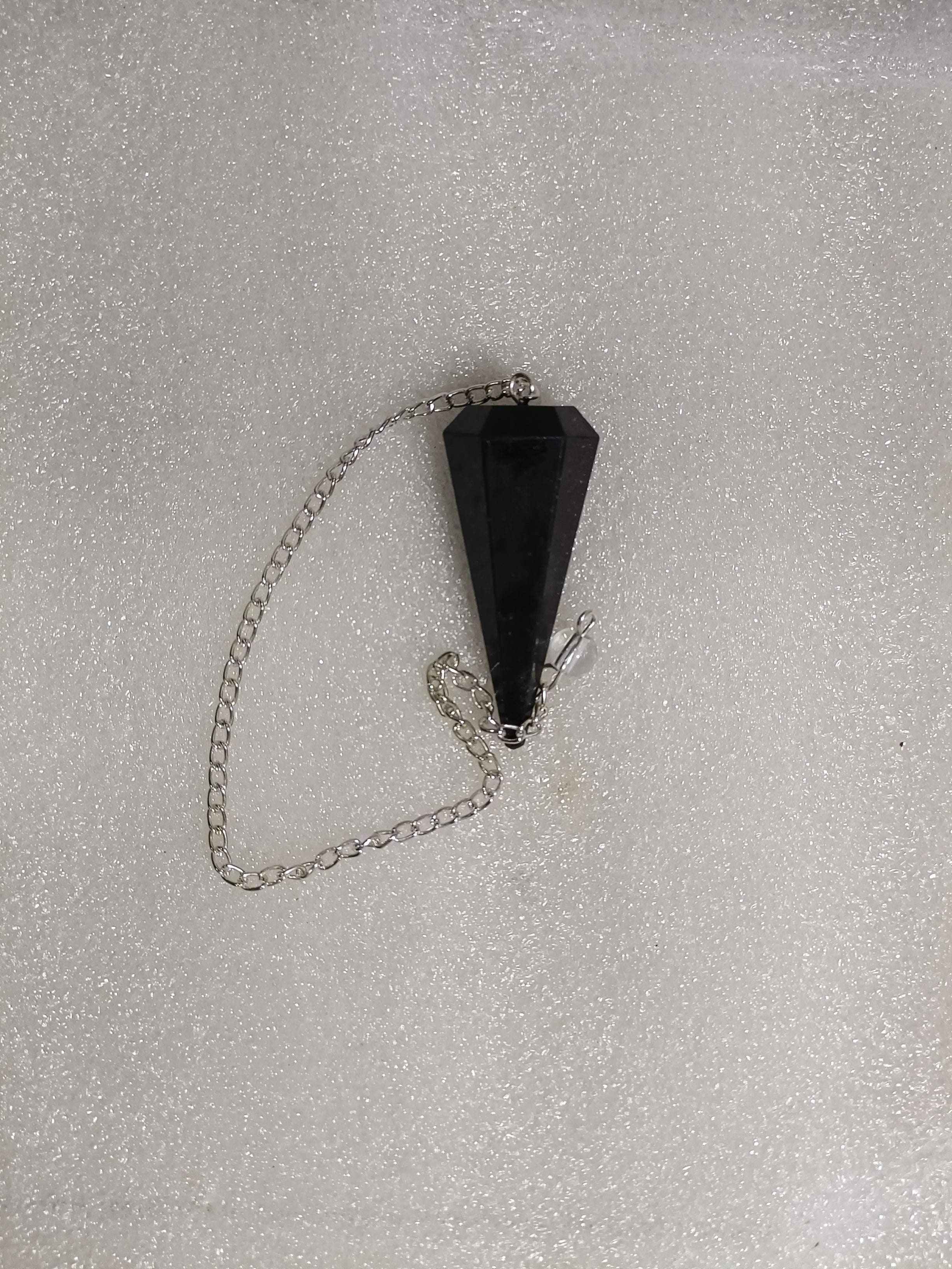 Black Tourmaline Crystal Pendulum