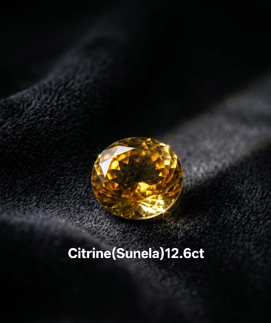 Sunela natural citrine 12.6 ratti