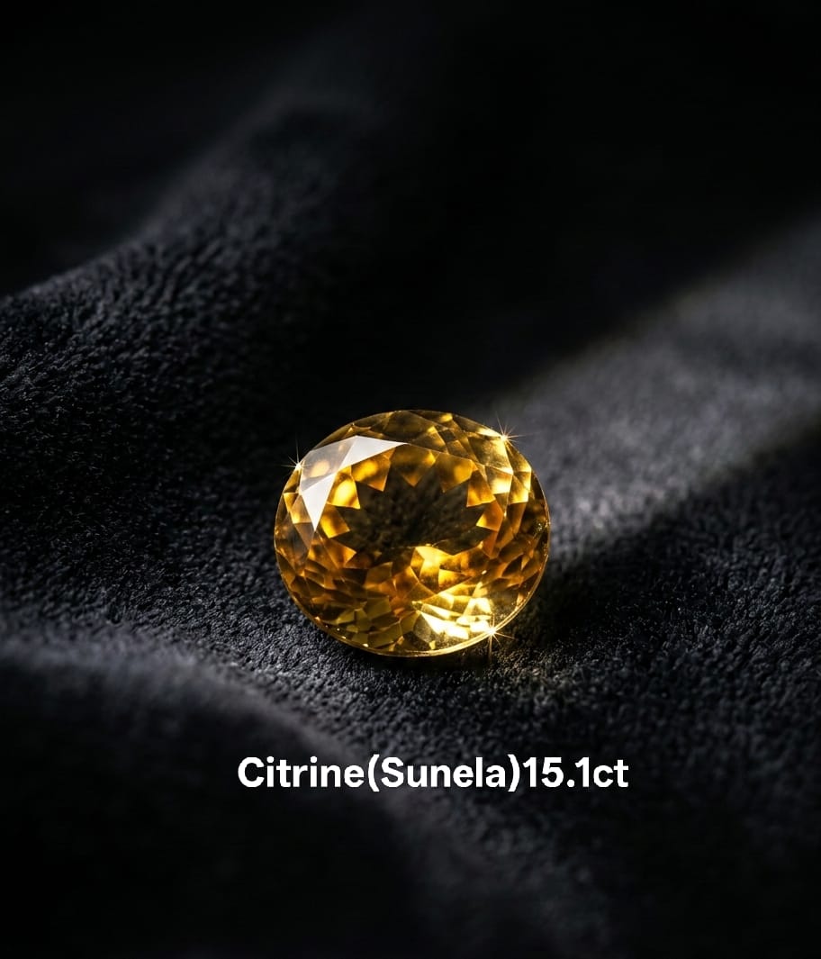 15.1 Carat Sunela Stone Original Certified Natural Citrine