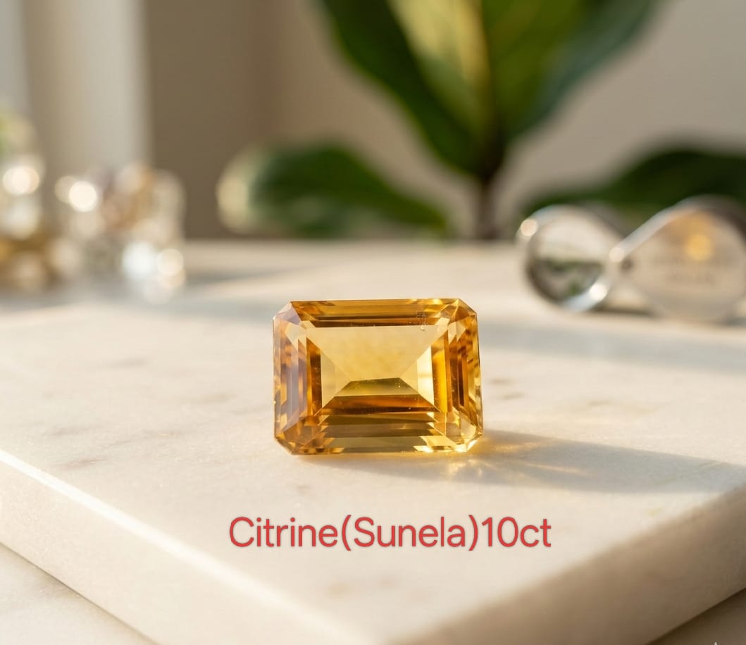 10 Carat Sunela Stone Original Certified Natural Citrine