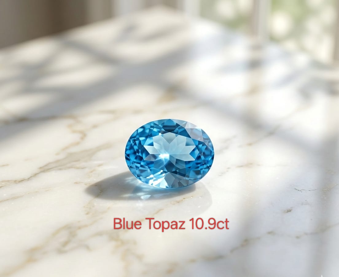 Natural Certified Blue Topaz 10.9 carat