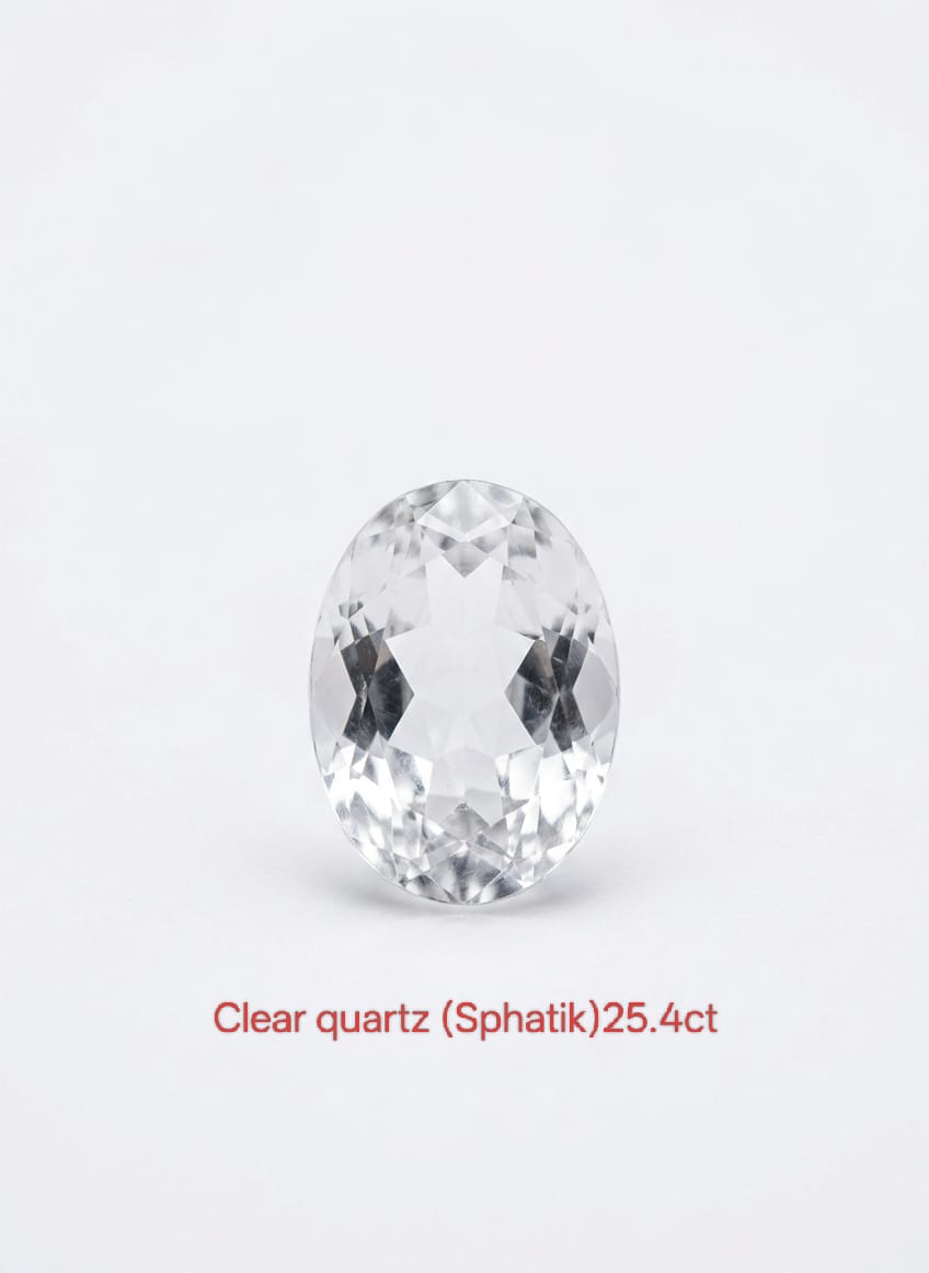 Natural Sphatik Crystal Stone/Quartz Gemstone 25.4 carat