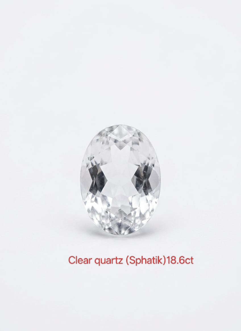 Natural Sphatik Crystal Stone/Quartz Gemstone 18.6 carat