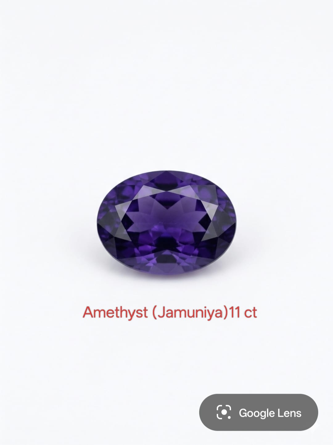 Amethyst Gemstone Original Certified 11 carat