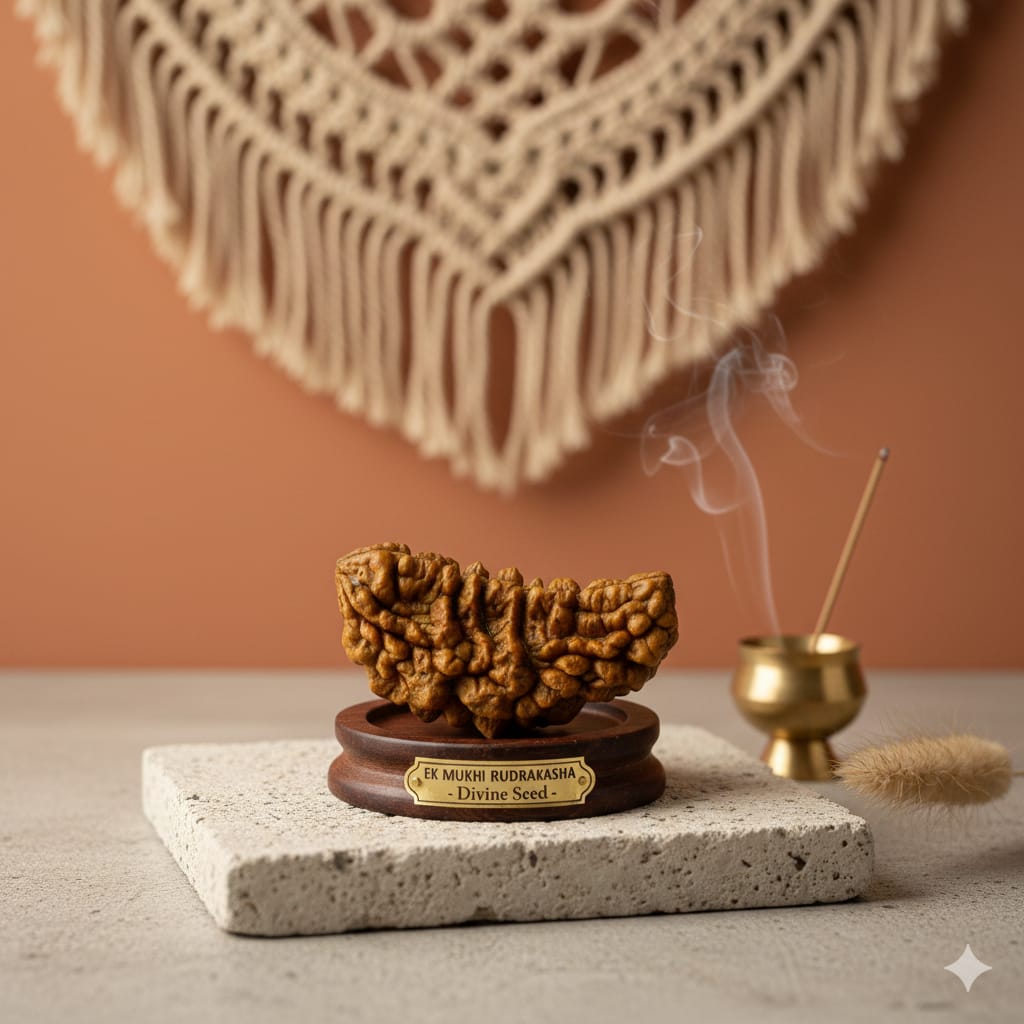 7 Mukhi Rudraksha Bead Original Nepali Natural and Lab Certified