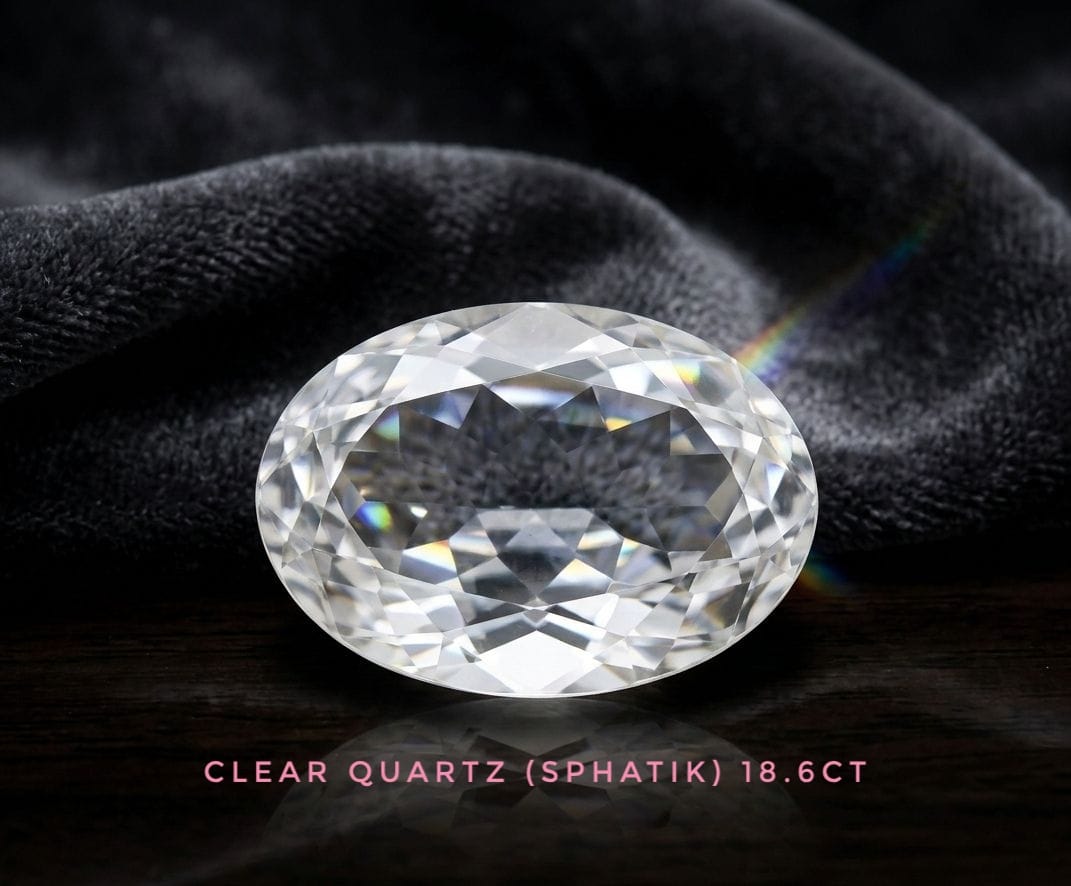 Natural Sphatik Crystal Stone/Quartz Gemstone 18.6 carat
